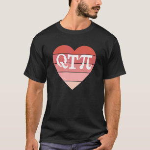 QT パイ ハート 円周率の日 女性用 数学Tシャツ Tシャツ