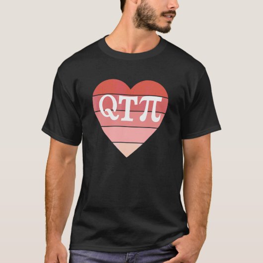 QT パイ ハート 円周率の日 女性用 数学Tシャツ Tシャツ (正面)