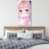 QT Blue Eyes 3 キャンバスプリント (インサイチュ (寝室))