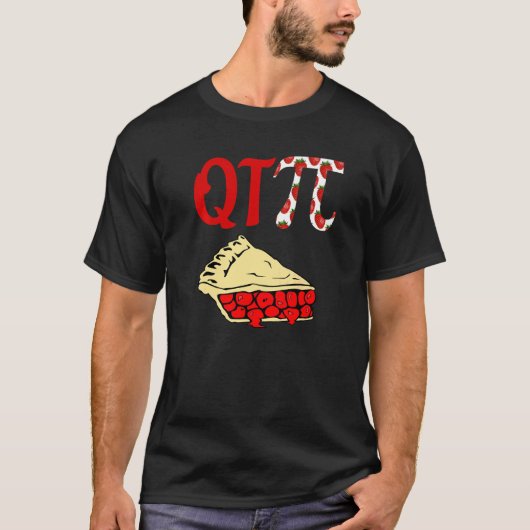 Qt Pi算数プリンかわいいパイPi日 Tシャツ (正面)