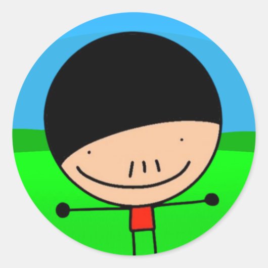 QTSEC Dave Sticker ラウンドシール (正面)