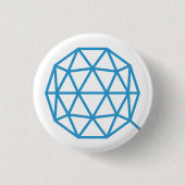 QTUMの円形ボタン(白い) 缶バッジ (正面)