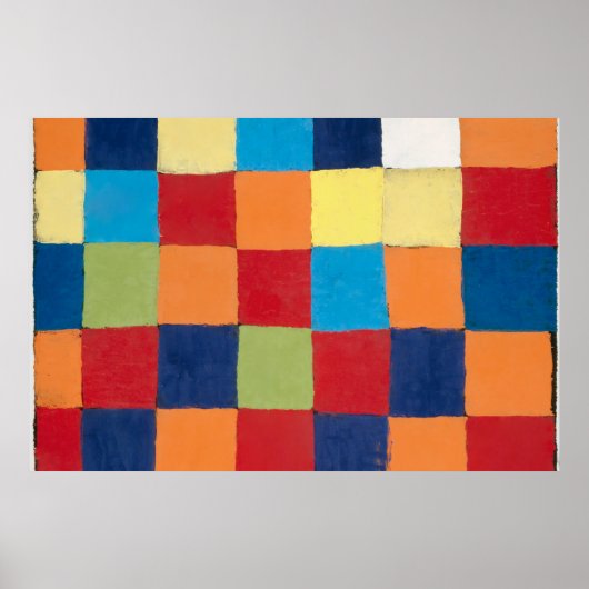 "Qu 1"カラーチャート(1930)絵画s by Paul Klee ポスター (正面)