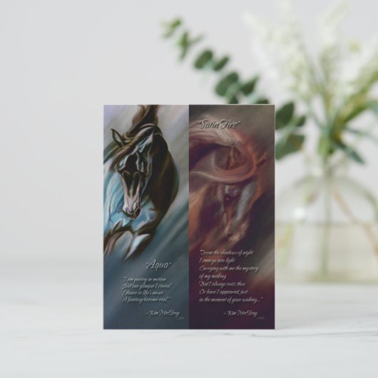 Qua & Satin Fire Bookmarks by Kim McElroy ポストカード (スタンド正面)
