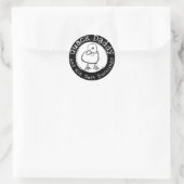 Quack Daddy "Daft Ducking"スタンプ ラウンドシール (バッグ)