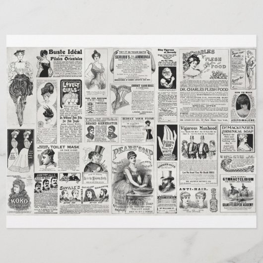 Quack Medicine Adsバックグラウンビクトリアンド紙 (正面)