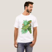 Quacker parrot with leaves tシャツ (正面フル)