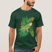 Quacker parrot with leaves tシャツ (正面)