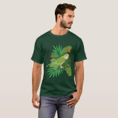 Quacker parrot with leaves tシャツ (正面フル)