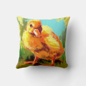 Quackersの黄色く曖昧な子ガモの枕 クッション (裏面)