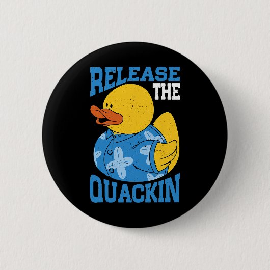 Quackinジムボディビルを解放 – 缶バッジ (正面)