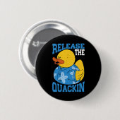 Quackinジムボディビルを解放 – 缶バッジ (正面&裏面)