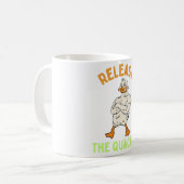 Quackin Duck Gym Bodybuilderをリリース コーヒーマグカップ (正面左)