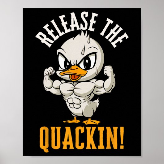 Quackin Duck Gym Weightheating Bおもしろいをリリース ポスター (正面)