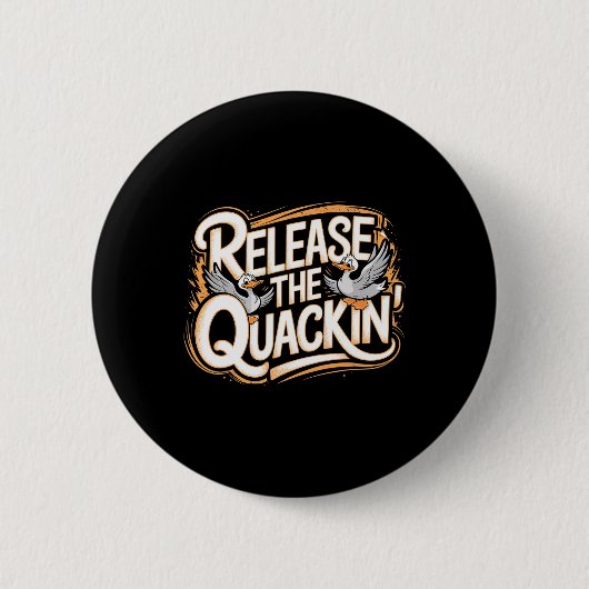 Quackin Gymボディビルをリリース – - 缶バッジ (正面)