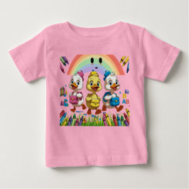"Quacking into Kindergarten!" – Cute Duck Back-to- ベビーTシャツ
