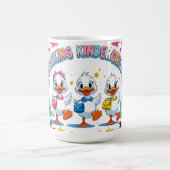"Quacking Kindergarten – Cute Duck Back-to-School コーヒーマグカップ (中央)