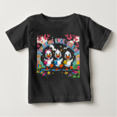 "Quacking Kindergarten – Cute Duck Back-to-School  ベビーTシャツ (正面)