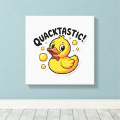 Quacktasticラバーダック漫画のキャンバス印刷 キャンバスプリント (インサイチュ (ウッドフロア))