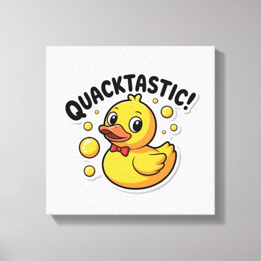 Quacktasticラバーダック漫画のキャンバス印刷 キャンバスプリント (正面)