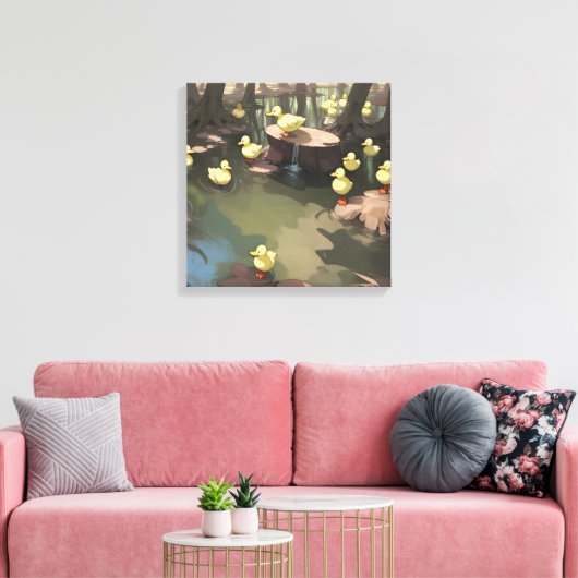 Quacktastic Waters(AI) キャンバスプリント (インサイチュ (リビング))