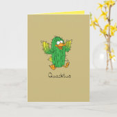 Quacktus - Duck Cactus Punグリーティングカード カード (黄色い花)