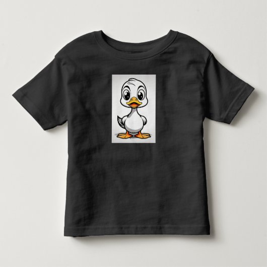 Quackyかわいこちゃん: Duck Coloring Page トドラーTシャツ (正面)