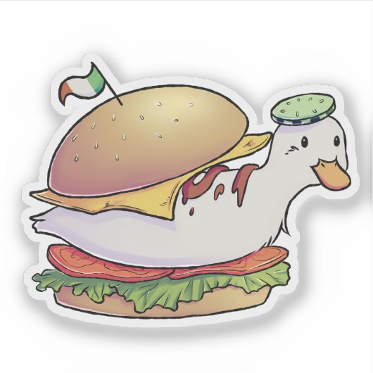 Quacky patty sticker シール (正面)