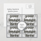 Quad Misty Gray日付ポストカードを保存 案内ポストカード (正面/裏面)