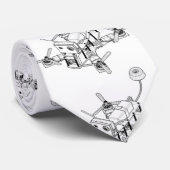 Quadcopterの無人機のWireframeのスケッチ ネクタイ (ロール)