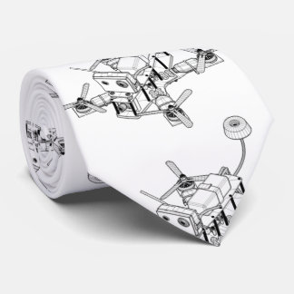 Quadcopterの無人機のWireframeのスケッチ ネクタイ