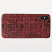 Quadrados pequenos vermelho sobreposto encharcados Case-Mate iPhoneケース (裏面(横))