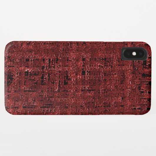 Quadrados pequenos vermelho sobreposto encharcados Case-Mate iPhoneケース (裏面(横))