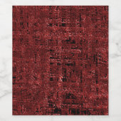 Quadrados pequenos vermelho sobrepostos encharcado ワインラベル (シングルラベル)