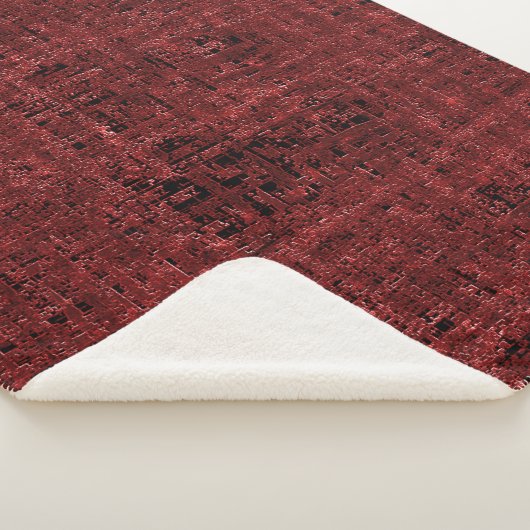 Quadrados pequenos vermelhos sobrepostos empapados シェルパブランケット (3/4)