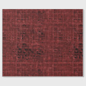 Quadrados pequenos vermelhos sobrepostos empapados ラッピングペーパー (フラット)