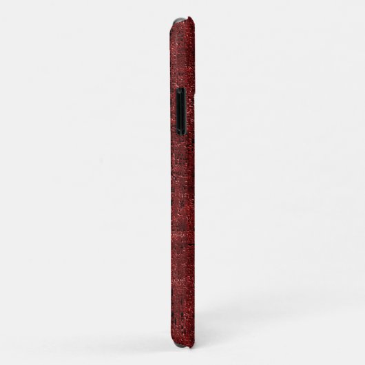 Quadrados pequenos vermelhos sobrepostos empapados Case-Mate iPhoneケース (裏面/右)