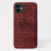 Quadrados pequenos vermelhos sobrepostos empapados Case-Mate iPhoneケース (裏面)