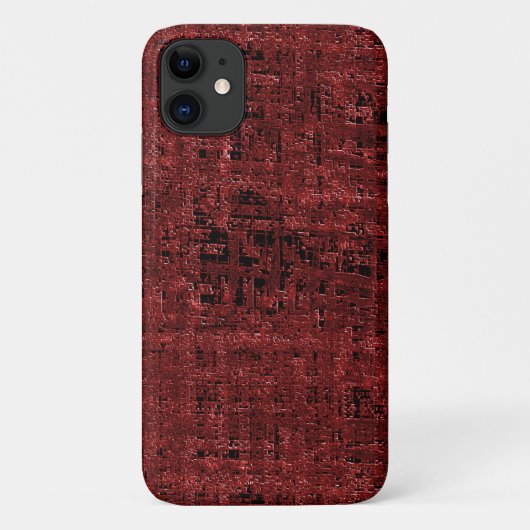 Quadrados pequenos vermelhos sobrepostos empapados Case-Mate iPhoneケース (裏面)