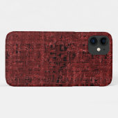 Quadrados pequenos vermelhos sobrepostos empapados Case-Mate iPhoneケース (裏面(横))