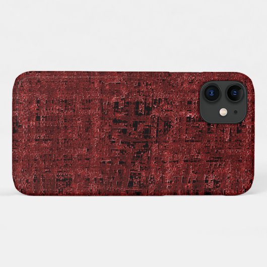 Quadrados pequenos vermelhos sobrepostos empapados Case-Mate iPhoneケース (裏面(横))