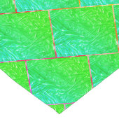 Quadrados verde azulados, linhas em 3コア。 ロングテーブルランナー (コーナー)