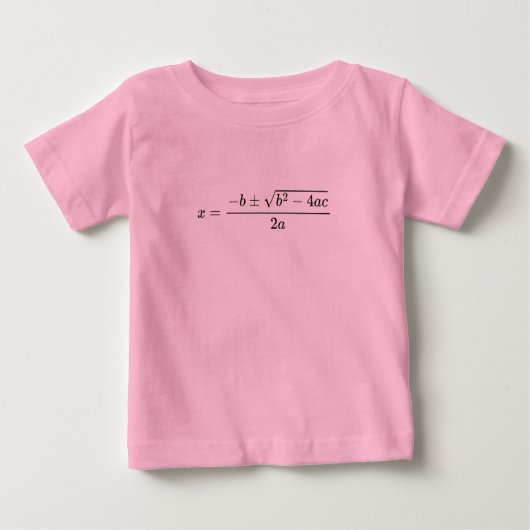 Quadratic Equation Design – ABC Formel ベビーTシャツ (正面)