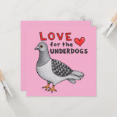 Quadratische Karte "Love For The Underdogs" カード (正面/裏面インサイチュ)