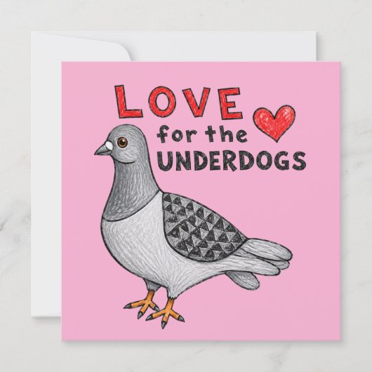 Quadratische Karte "Love For The Underdogs" カード (正面)