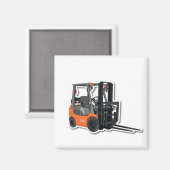 Quadratischer Kühlschrankmagnet mit Gabelstapler マグネット (正面/裏面)