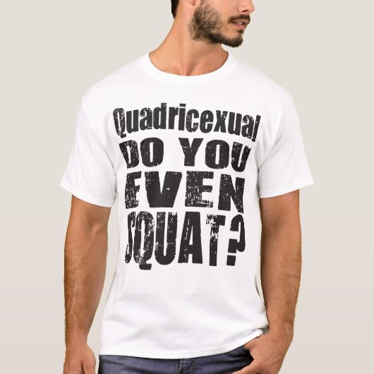 Quadricexualはずんぐりとしているしますか。 ボディビルのワイシャツ tシャツ (正面)