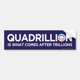 Quadrillionのオバマのバンパーステッカー バンパーステッカー