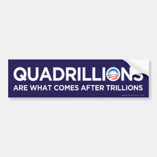 Quadrillionsのオバマのバンパーステッカー バンパーステッカー
