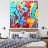 Quadro Abstrato em Canvas A Reconstrução Humana キャンバスプリント (インサイチュ (寝室))